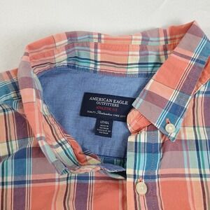 American Eagle Plaid Long Sleeve Shirt Button Down Men's Size XL Multicolor